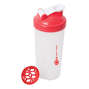 WB8785-CROSS-TRAINER MAX 600 ML. (20 FL. OZ.) LARGE SHAKER BOTTLE-Clear/Red
